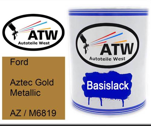 Ford, Aztec Gold Metallic, AZ / M6819: 1L Lackdose, von ATW Autoteile West.